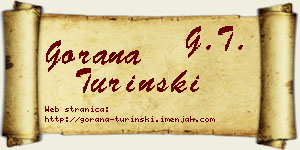 Gorana Turinski vizit kartica
